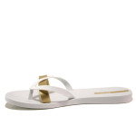 Бели дамски чехли, pvc материя - ежедневни обувки за пролетта и лятото N 100014106