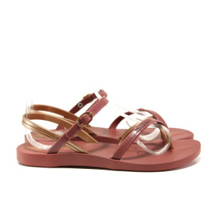 Анатомични червени дамски сандали, pvc материя - ежедневни обувки за пролетта и лятото N 100014127