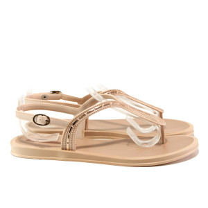 Розови анатомични дамски сандали, pvc материя - ежедневни обувки за пролетта и лятото N 100014131