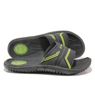 Анатомични черни мъжки чехли, pvc материя - ежедневни обувки за пролетта и лятото N 100014139