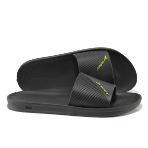 Анатомични черни мъжки чехли, pvc материя - ежедневни обувки за пролетта и лятото N 100014144