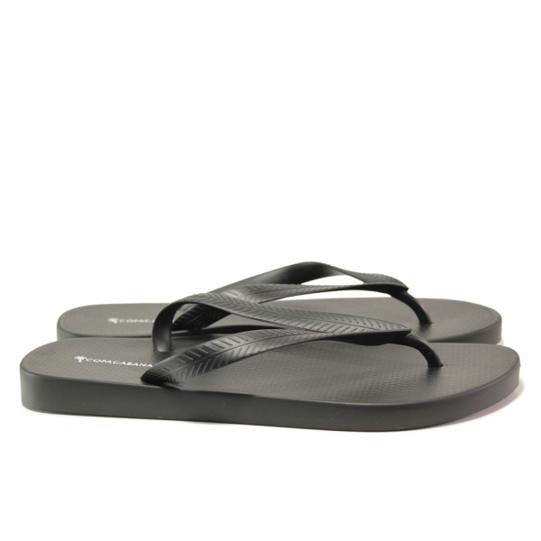 Черни мъжки чехли, pvc материя - ежедневни обувки за пролетта и лятото N 100014138