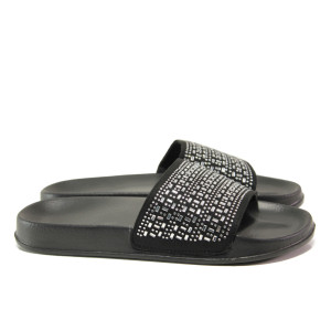 Черни джапанки, pvc материя - ежедневни обувки за пролетта и лятото N 100014160