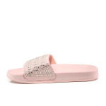 Розови джапанки, pvc материя - ежедневни обувки за пролетта и лятото N 100014159