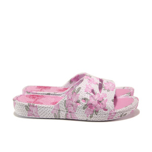 Розови джапанки, pvc материя - ежедневни обувки за пролетта и лятото N 100014162