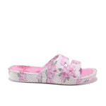 Розови джапанки, pvc материя - ежедневни обувки за пролетта и лятото N 100014162