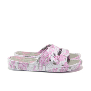 Розови джапанки, pvc материя - ежедневни обувки за пролетта и лятото N 100014161