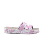 Розови джапанки, pvc материя - ежедневни обувки за пролетта и лятото N 100014161