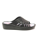 Черни джапанки, pvc материя - ежедневни обувки за пролетта и лятото N 100014156