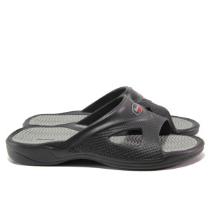 Черни джапанки, pvc материя - ежедневни обувки за пролетта и лятото N 100014153