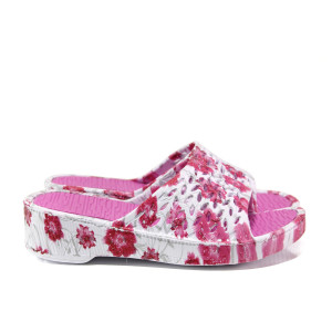 Розови джапанки, pvc материя - ежедневни обувки за пролетта и лятото N 100014157