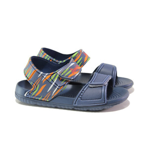 Тъмносини детски сандали, pvc материя - ежедневни обувки за лятото N 100014214