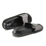Черни дамски чехли, pvc материя - ежедневни обувки за пролетта и лятото N 100014221