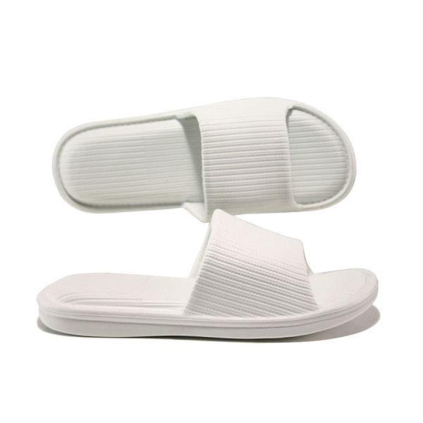 Бели джапанки, pvc материя - ежедневни обувки за пролетта и лятото N 100014268