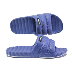 Сини джапанки, pvc материя - ежедневни обувки за пролетта и лятото N 100014267