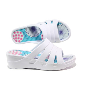 Бели джапанки, pvc материя - ежедневни обувки за пролетта и лятото N 100014271