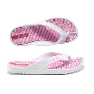 Бели джапанки, pvc материя - ежедневни обувки за пролетта и лятото N 100014264