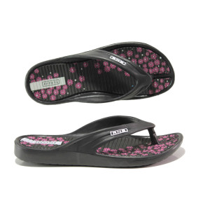 Черни джапанки, pvc материя - ежедневни обувки за пролетта и лятото N 100014265