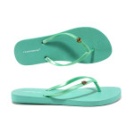 Зелени джапанки, pvc материя - ежедневни обувки за пролетта и лятото N 100014260