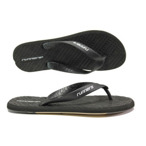 Черни джапанки, pvc материя - ежедневни обувки за пролетта и лятото N 100014249