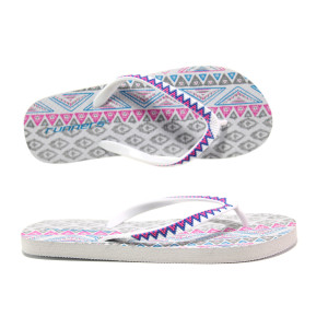 Бели джапанки, pvc материя - ежедневни обувки за пролетта и лятото N 100014261