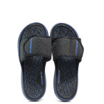Тъмносини джапанки, pvc материя и текстилна материя - ежедневни обувки за пролетта и лятото N 100014242
