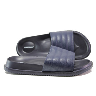 Сини джапанки, pvc материя - ежедневни обувки за лятото N 100014238
