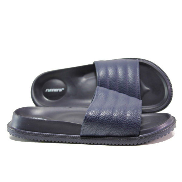 Сини джапанки, pvc материя - ежедневни обувки за лятото N 100014238