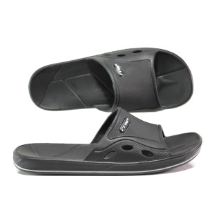 Черни джапанки, pvc материя - ежедневни обувки за лятото N 100014239