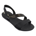 Черни дамски сандали, pvc материя - ежедневни обувки за лятото N 100014236