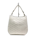 Бяла дамска чанта, еко-кожа и текстилна материя - удобство и стил за вашето ежедневие N 100013632