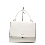 Бяла дамска чанта, здрава еко-кожа - удобство и стил за вашето ежедневие N 100013636