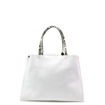 Бяла стилна дамска чанта, здрава еко-кожа - елегантен стил за вашето ежедневие N 100013626