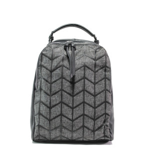 Черна раница, еко-кожа и текстилна материя - спортен стил за вашето ежедневие N 100013616