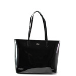 Черна стилна дамска чанта, лачена еко кожа - елегантен стил за вашето ежедневие N 100013621