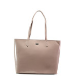 Розова стилна дамска чанта, лачена еко кожа - елегантен стил за вашето ежедневие N 100013622