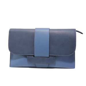 Синя стилна дамска чанта, здрава еко-кожа - елегантен стил за вашето ежедневие N 100013613