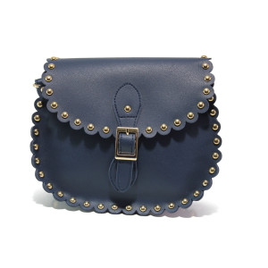 Тъмносиня дамска чанта, здрава еко-кожа - удобство и стил за вашето ежедневие N 100013609