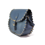Тъмносиня дамска чанта, здрава еко-кожа - удобство и стил за вашето ежедневие N 100013609