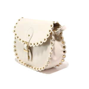 Бежова дамска чанта, здрава еко-кожа - удобство и стил за вашето ежедневие N 100013610