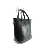 Черна дамска чанта, естествена кожа - удобство и стил за вашето ежедневие N 100013980