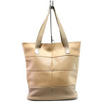 Бежова дамска чанта, естествена кожа - удобство и стил за вашето ежедневие N 100013981