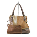 Кафява дамска чанта, естествена кожа - удобство и стил за пролетта и лятото N 100014079