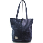 Тъмносиня дамска чанта, естествена кожа - удобство и стил за вашето ежедневие N 100014432