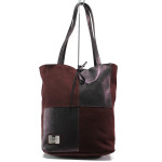 Винена дамска чанта, естествена кожа - удобство и стил за вашето ежедневие N 100014433