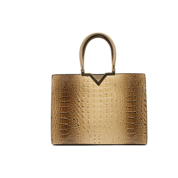 Кафява дамска чанта, здрава еко-кожа - елегантен стил за вашето ежедневие N 100014610