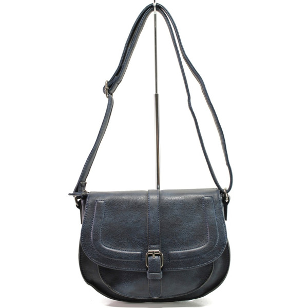 Тъмносиня дамска чанта, здрава еко-кожа - спортен стил за вашето ежедневие N 100014619