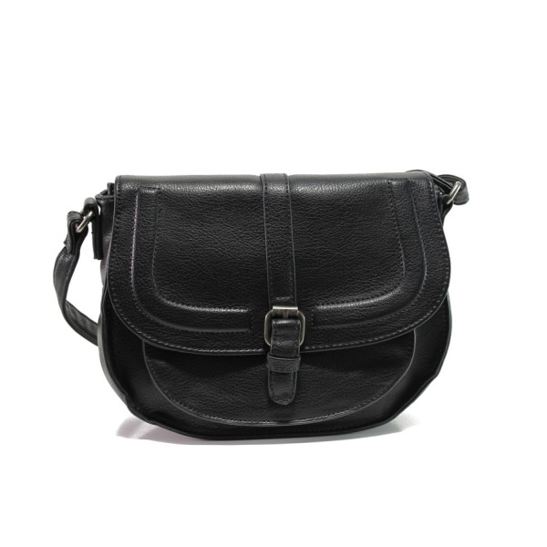 Черна дамска чанта, здрава еко-кожа - спортен стил за вашето ежедневие N 100014618