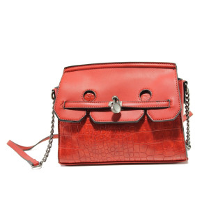 Червена дамска чанта, здрава еко-кожа - спортен стил за вашето ежедневие N 100014623