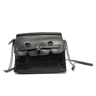 Черна дамска чанта, здрава еко-кожа - спортен стил за вашето ежедневие N 100014624